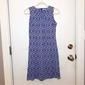J.‎ McLaughlin Blue Sheath Dress Sleeveless Crew Neck XS